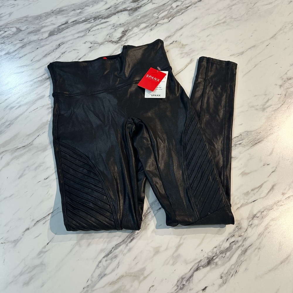 SPANX Moto Black Leggings
